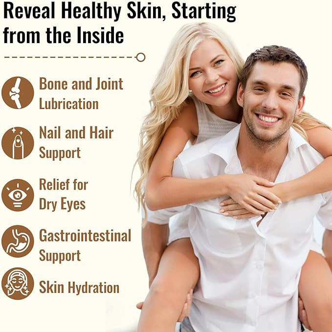 19-in-1 Hyaluronic Acid Capsules - Hylunaric Acid 1200 mg, with Collagen Peptides, Vitamin C, Phytoceramides - for Skin, Eyes, Gastrointestinal, Bones Support (2 Pack)