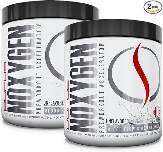 Purus Labs NOXYGEN Powder, 40 Servings (Unflavored), Pack of 2