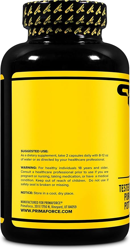 Primaforce Fenugreek Seed Capsules (180 Capsules / 1350mg Per Serving, 2 Capsule Servings) - Premium Herbal Supplement for Men and Women, Non-GMO, Gluten Free Supplement