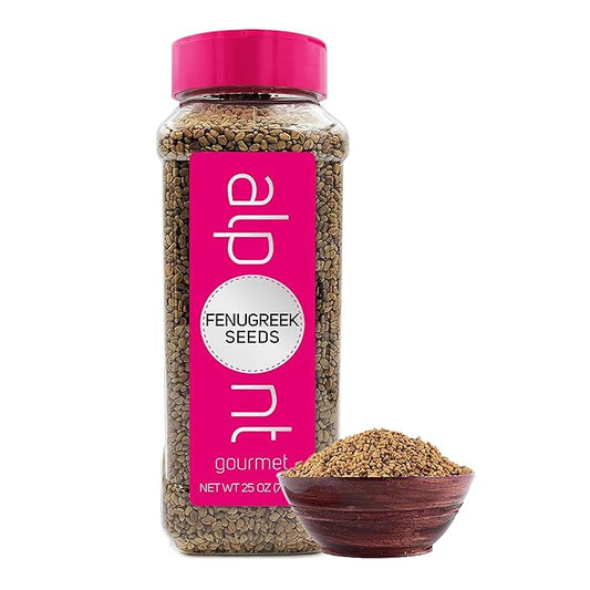 ALPONT GOURMET Fenugreek Seeds 25oz (708g), All Natural, Non-GMO, Packed To Keep It Fresh, Premium Quality
