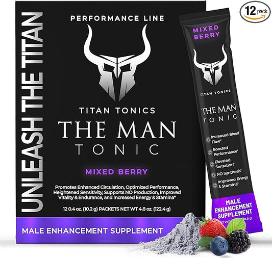 Extra Strength Male Enhancing Supplement Powder–Tongkat Ali, Maca Root, Beet Root, Horny Goat Weed, L-Citrulline–Nitric Oxide Booster & Testosterone Support for Men (Berry-12 Sticks)