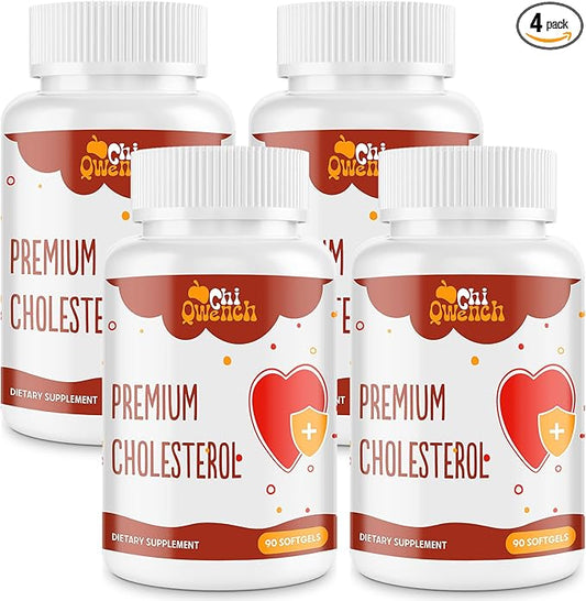 Cholesterol Supplements with Plant Sterols, Niacin, Red Yeast Rice, Citrus Bergamot, Garlic, Cholesterol Supplement Support Normal Cholesterol Levels, 360 Softgels