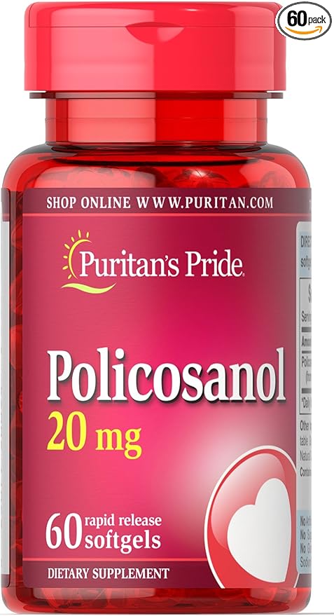 Puritan's Pride Policosanol 20 mg-60 Softgels