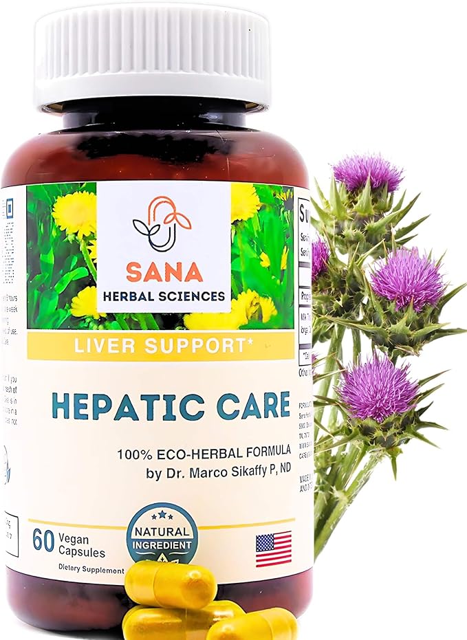 Liver Health Milk Thistle Supplement | Active Liver Cleanse Detox & Repair for Fatty Liver Support with Organic Turmeric and Dandelion Root | 1800mg Herbal Daily Dose for Your Liver | by Sana Herbal
