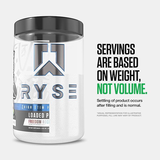 RYSE Loaded Pre Workout Powder - Sour Punch Watermelon - Daily Pre-Workout for Men & Women with 300mg Caffeine, Beta Alanine, and Citrulline for Pump, Focus, and Energy - 30 Servings