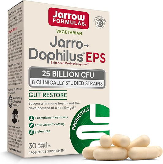 Jarrow Formulas Probiotics for Women and Men Digestive Health - Probiotic Nutritional Supplements, Gut Health, 25 Billion CFU, 30 Capsules, 30 Day Supply