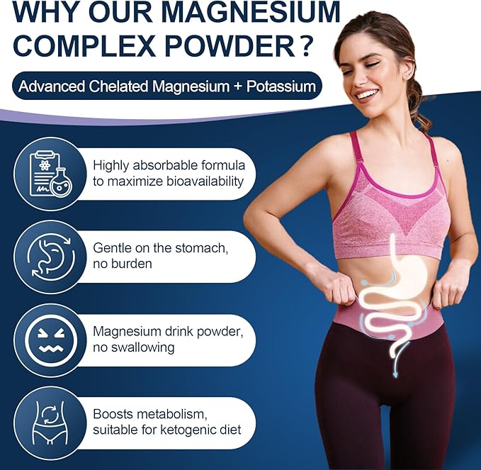 NATURE TARGET Magnesium Powder Supplement with Glycinate, Citrate, Malate, Magnesium Complex with L-Theanine & Vitamin B6 for Muscle, Heart & Brain, Vegan, 10.58 oz (100 Servings), Lemon Orange Flavor
