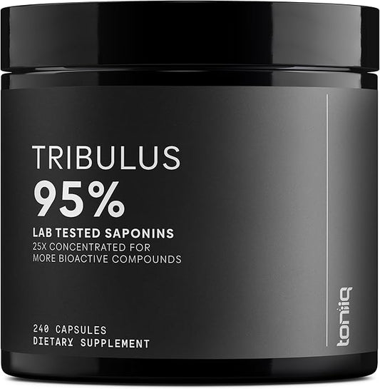 Tribulus Terrestris for Men - Ultra High Potency 25:1 Extract with 95% Saponins - 1300mg Pure & Concentrated Formula - Third-Party Lab Tested for Purity & Quality - 240 Capsules