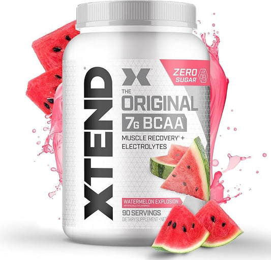 Original BCAA Powder 7g BCAA and 2.5g L-Glutamine, Sugar Free Post Workout Muscle Recovery Drink with Amino Acids for Men & Women, 90 Servings