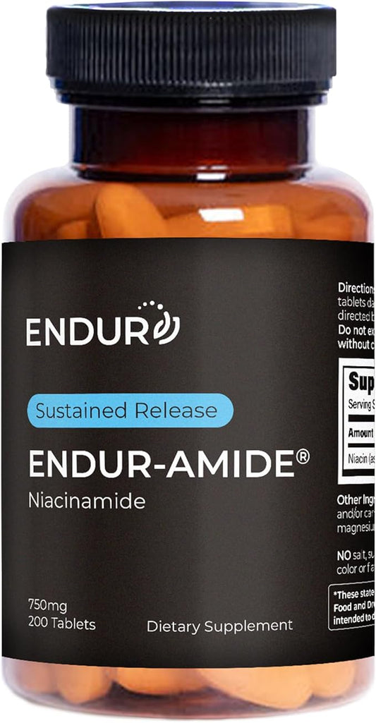 ENDUR-Amide 750mg (nicotinamide, niacinamide) 200 Tablets