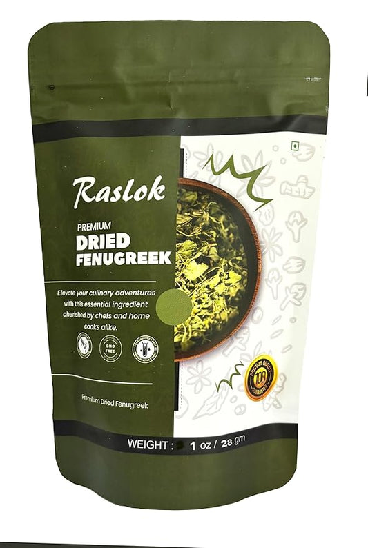 Raslok Fenugreek Leaves Dried,Natural || Kasuri Methi | Indian Spices (1 oz)