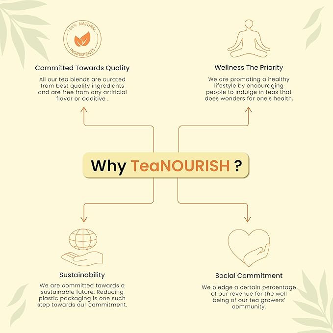 TeaNOURISH Everyday Detox Green Tea | Darjeeling Loose Leaf | 100% Natural Turmeric, Ashwagandha, Cardamom, Shatavari, Stevia | 50 Cups Hot Tea or Iced Tea - 3.53oz/100g (Pack of 2)