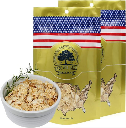 DOL American Ginseng Slices from Wisconsin (Sliced Ginseng Root Wisconsin Grown!Most People Use It to Make Ginseng Tea! Good for Health! 花旗参/西洋参 -in Bag (Small 4oz/Bag*2)