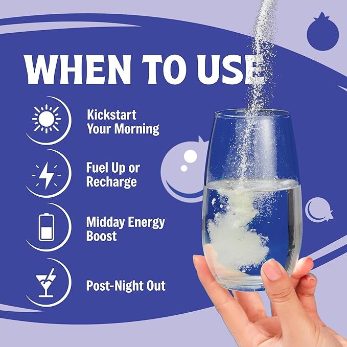 Electrolytes Powder No Sugar - Blue Raspberry Hydration Powder I Sugar Free Electrolyte Drink Mix, Zero Calories or Carbs, Keto Friendly, Potassium, Magnesium, Sodium - 90 Servings