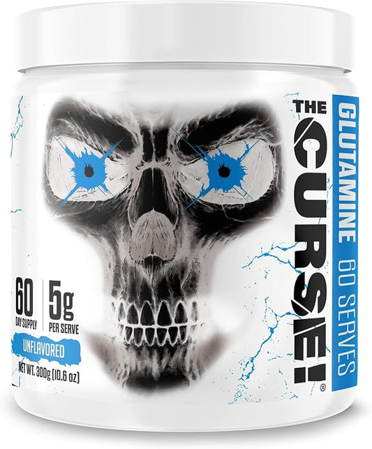 JNX SPORTS, The Curse! Glutamine, L-Glutamine Powder 5g - Support Muscle Recovery, Post Workout, 60 Servings, Unflavored