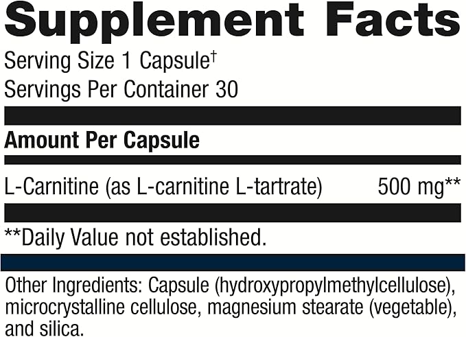 Metagenics L-Carnitine - Amino Acid Supplement to Support Fat Metabolism* - 30 Servings