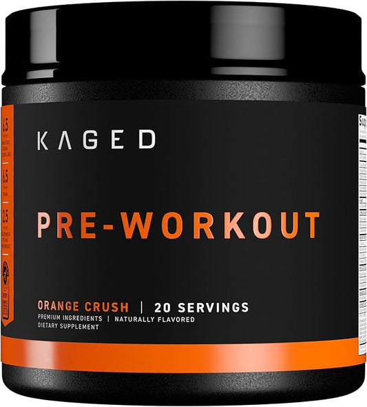 Kaged Original Pre Workout Powder Orange Krush Pre-Kaged Formulated with Creatine, Beta Alanine, Pure Caffeine 20 Servings