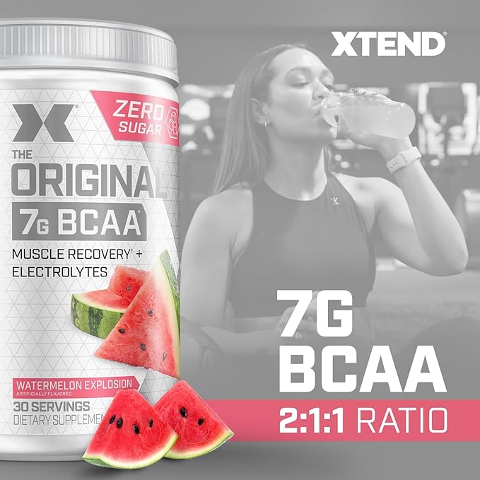 Original BCAA Powder 7g BCAA and 2.5g L-Glutamine, Sugar Free Post Workout Muscle Recovery Drink with Amino Acids for Men & Women, 30 Servings