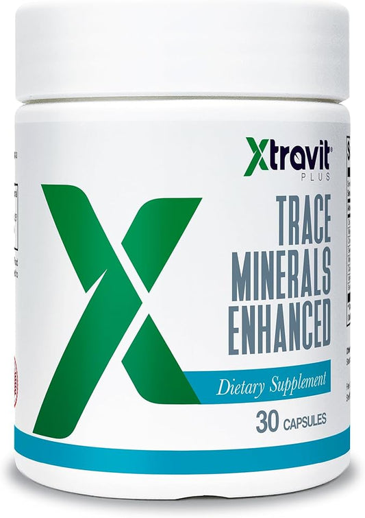 Trace Minerals Enhanced Supplement – Multi Mineral Complex for Men & Women with Zinc, Selenium, Boron, Chromium & Iodine - May Support Energy, Hydration & Immunity - Non-GMO, 30 Capsules