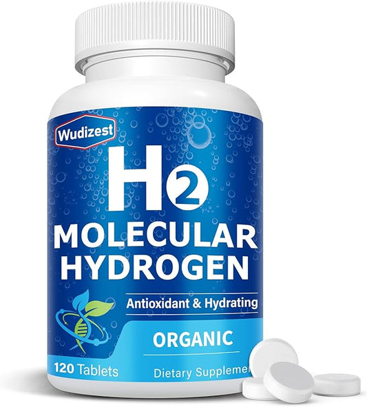 Hydrogen Water Tablets, Hydrogen Tablets for Drinking Water with Magnesium, H2 Supplement for Brain Health & Cognitive Performance, Pure & Non-GMO, 120 Count