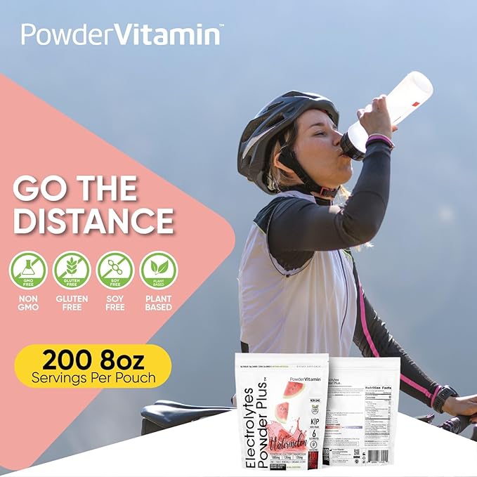 Electrolytes Powder Plus (100 Servings) Watermelon Electrolyte Powder Zero Calorie Keto,0 Sugar, No Maltodextrin,1000mg Potassium,120mg Calcium,120mg Magnesium, Energy Hydration Powder