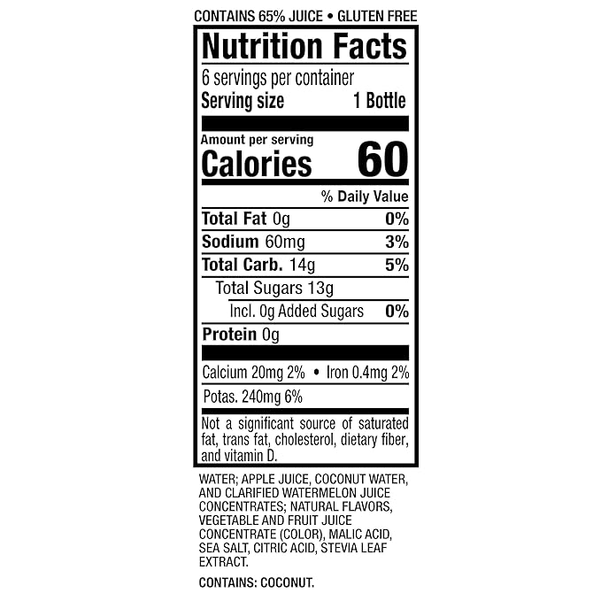 Mott's Active Watermelon Burst Hydrating Juice Beverage, 8 Fl Oz Bottles, 24 Count (4 Packs Of 6), Made With Naturally Sourced Electrolytes & Coconut Water, Gluten & Caffeine-free, Kosher