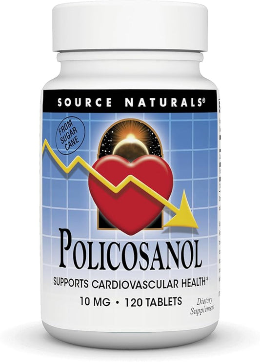 Source Naturals Policosanol Supports Cardiovascular Health*, 10 Mg -120 Tablets