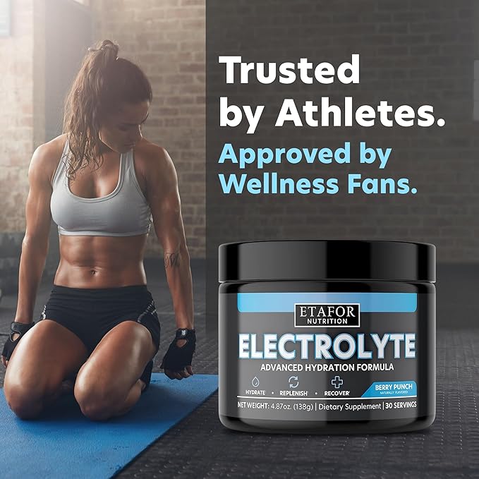 Electrolytes Powder - Electrolyte Drinks for Hydration, Vitality, Immunity and Endurance - Hydration Powder with Vitamins, Calcium, Magnesium, Manganese and Zinc - Hydrating Drinks 30 Servings