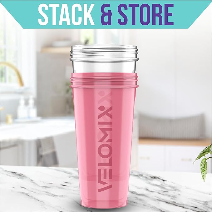 -2 Pack- 28 oz Protein Shaker Bottles for Protein Mixes - 2x Wire Whisk | Leak Proof Shaker Cups for Protein Shakes | Protein Shaker Bottle Pack | Shakers for Protein Shakes-Pink&Transparent
