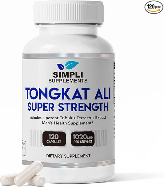 200:1 Longjack Tongkat Ali for Men and Women | Natural Supplement with Tribulus Terrestris for Energy, Stamina, and Hormonal Balance | 120 Capsules for Overall Wellness Support