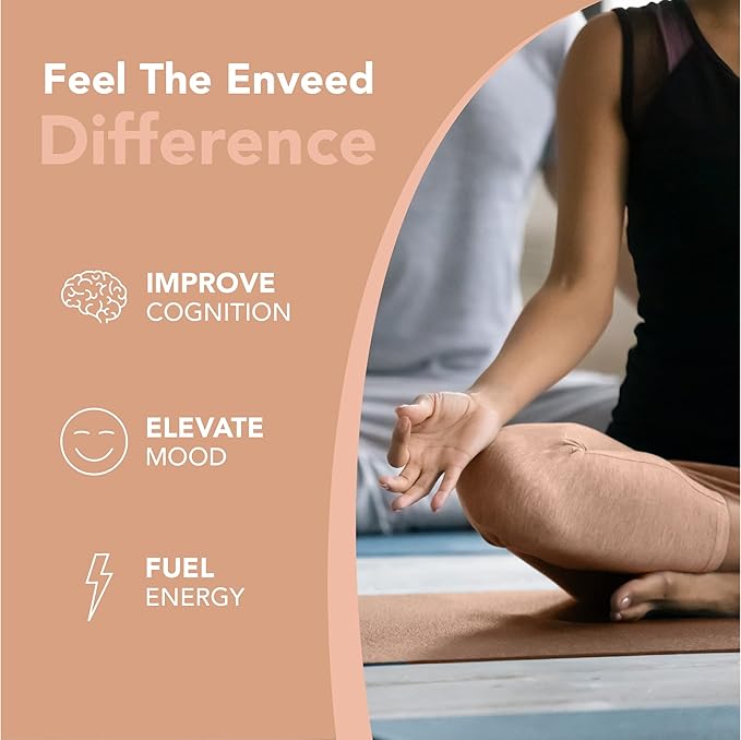 Enveed Superfoods ADAPTOGENS | Adaptogenic Support Supplement — Ashwagandha, Maca Root & Full Spectrum Mushrooms | Boost Your Immune Response & Energy Levels with 100% Natural Ingredients—30 Servings