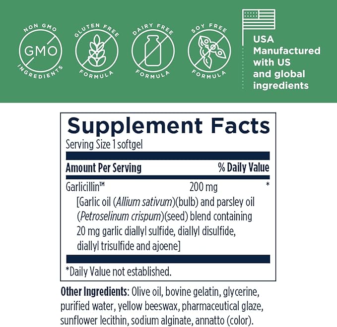 Designs for Health Oil of Oregano (120 Gels) + Allicillin Garlic Supplement (60 Softgels) - 2 Product Detox & Immune Support Bundle to Support Intestinal Cleansing & a Healthy Microbial Environment