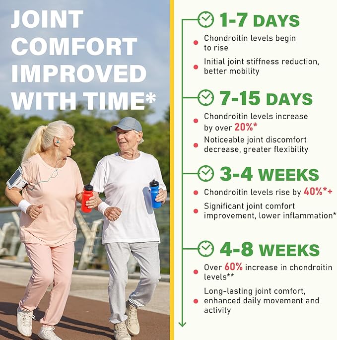 Glucosamine Chondroitin Gummies, Extra Strength Joint Supplements Glucosamine Chondroitin Gummies with MSM & Elderberry for Joint Health, Flexibility, Immune Support for Adults, Men & Women, 180 Count