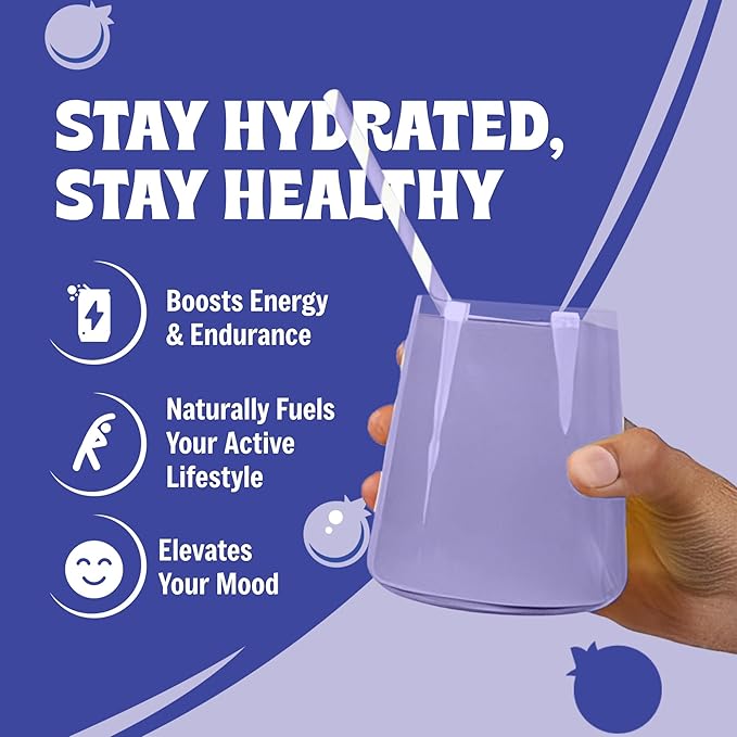 Electrolytes Powder No Sugar - Blue Raspberry Hydration Powder I Sugar Free Electrolyte Drink Mix, Zero Calories or Carbs, Keto Friendly, Potassium, Magnesium, Sodium - 90 Servings
