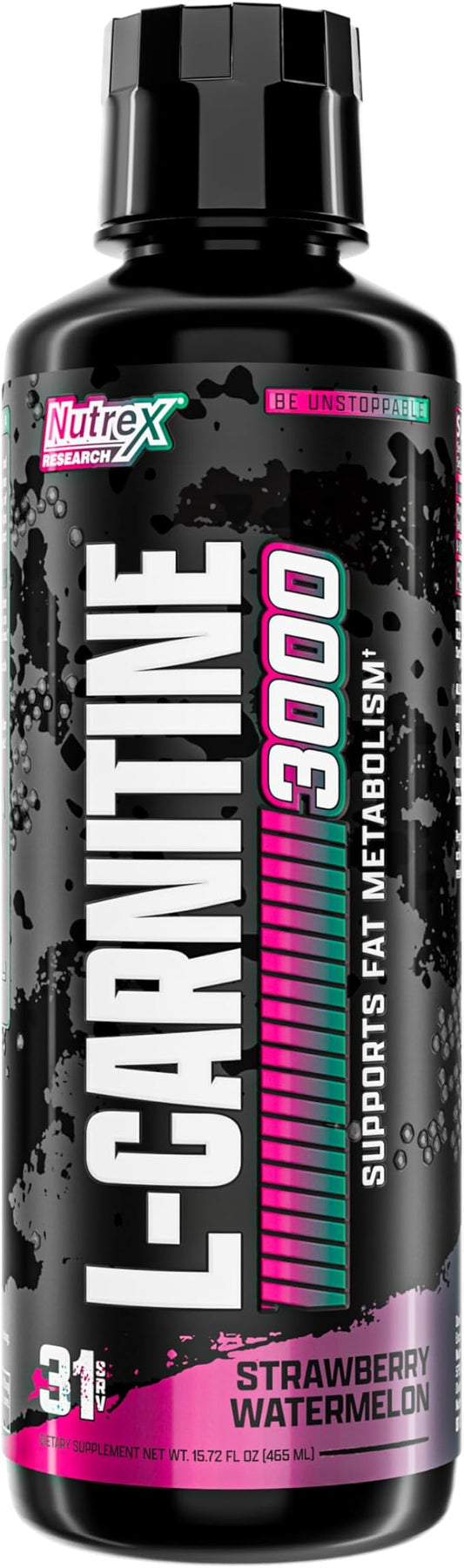 Nutrex Research Liquid Carnitine 3000 | Premium Liquid Carnitine, Stimulant Free (Strawberry Watermelon)