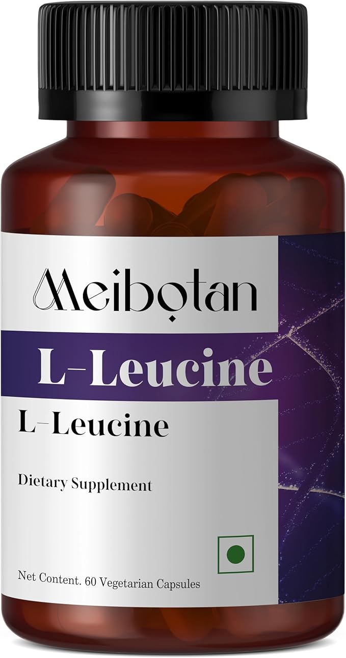 100% Pure L-Leucine 2000mg, Muscle Recovery and Support, Non GMO & Vegan - 60 Vegetarian Capsules