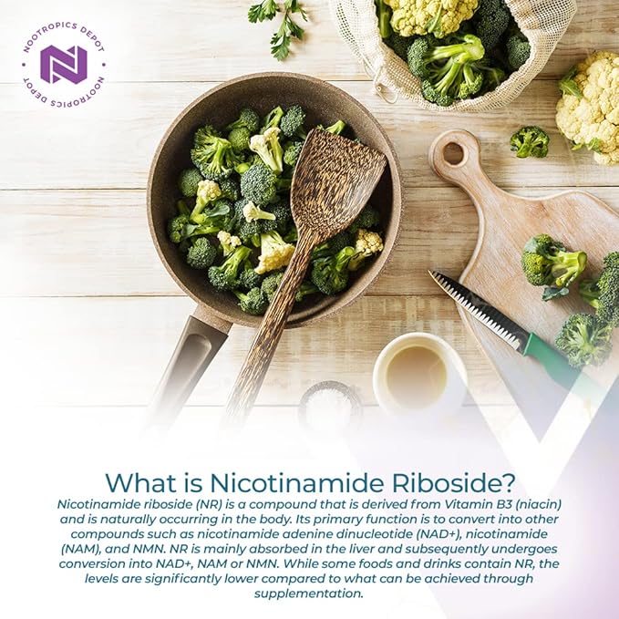 Nootropics Depot Nicotinamide Riboside Capsules | 300mg | NAD+ Precursor | 30 Count | Promotes NAD+ Levels | Cellular Energy