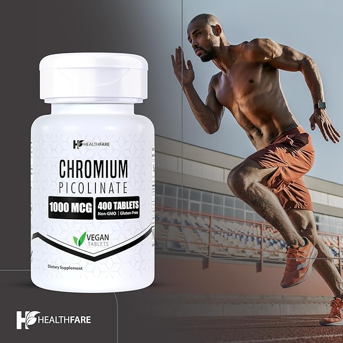 Chromium Picolinate 1000mcg | Pack of 2 | 400 Tablets Each | Gluten-Free | Non-GMO | Made in USA
