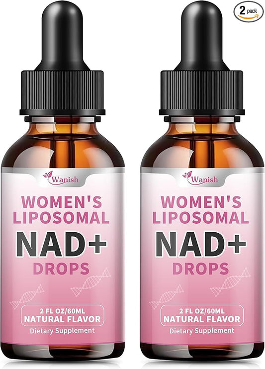 Liposomal NAD Supplements for Women, Pure 500mg NAD Nicotinamide - Cell Regeneration，Energy & Metabolism Support, Vegan,Sugar Free，Additives Free，4 Fl Oz