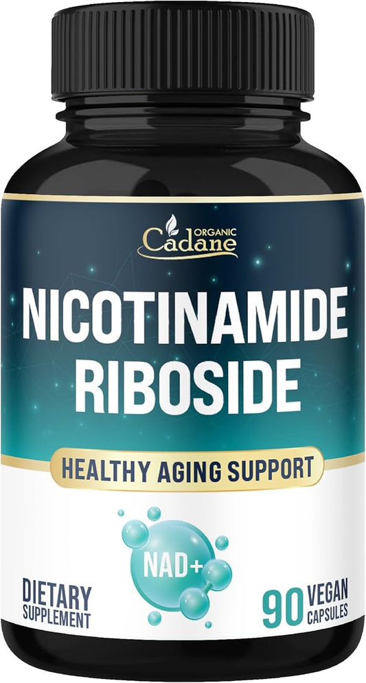 Organic Cadane Nicotinamide Riboside Supplement | Cellular Health Support | Vegan, Non-GMO – 90 Capsules - Support for 3 Months