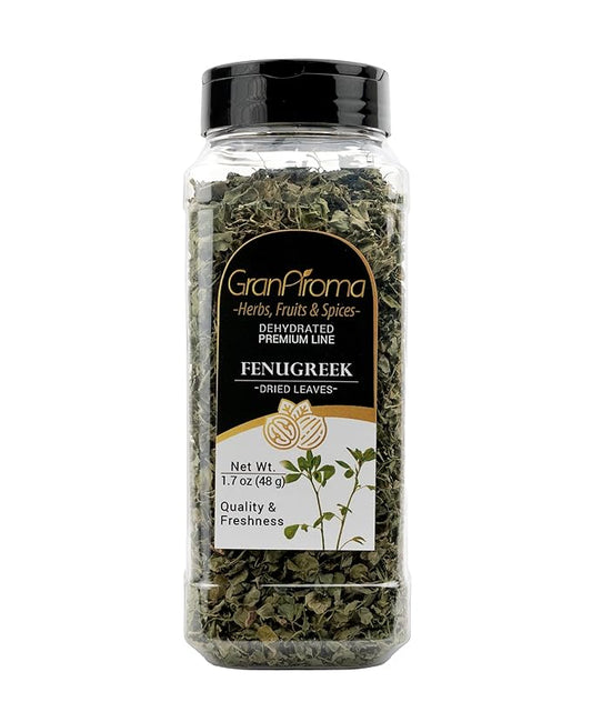 GranAroma Fenugreek Leaves, Aromatic & Nutty Flavor, Curries & Stews, Indian Cuisine (1.7 Ounce)