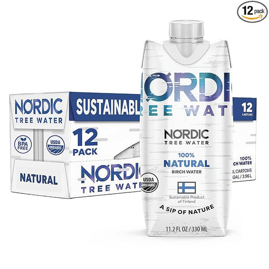 100% USDA Organic Birch Tree Sap – Electrolytes, Minerals, Prebiotics & Vitamins, Sustainable Product of Finland, BPA-Free Tetra Pak, Nature’s Perfect Hydration, Lower Calorie than Coconut Water