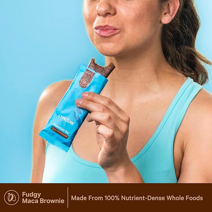 Meal Replacement Bar by LyfeFuel - Vegan Protein Bar Packed with Organic Superfoods, Fiber & 21 Essential Nutrients from 100% Plant Based Whole Foods (Fudgy Brownie - Box of 10) Gluten Free, Paleo