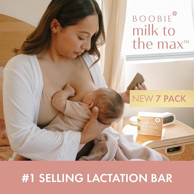 Boobie Bar Superfood Peanut Butter Lactation Bar for Breastfeeding Moms to Increase Milk Supply | #1 Selling Lactation Snack Bars | Vegan, Fenugreek-Free, Gluten-Free, Dairy-Free (7 Bars)