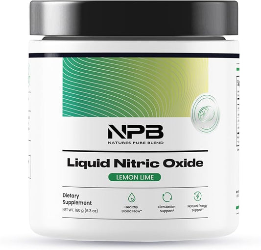 Nature's Pure Blend Liquid Nitric Oxide Supplements for Men – L-Arginine Powder – Nitric Oxide Booster & Circulation Supplement – Blood Flow Support, L Arginine and L Citrulline – 5000 MG