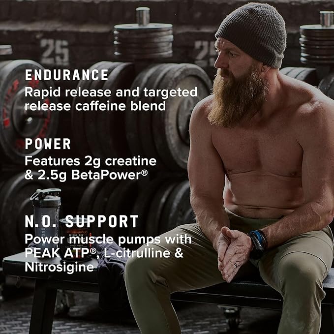 BEYOND RAW LIT Advanced Pre-Workout Formula, Lemon Ice, for Energy, Focus, Endurance, Pumps, with 300mg Rapid and Targeted Release Caffeine, Creatine, Betaine, Beta Alanine, Taurine, 20 Servings