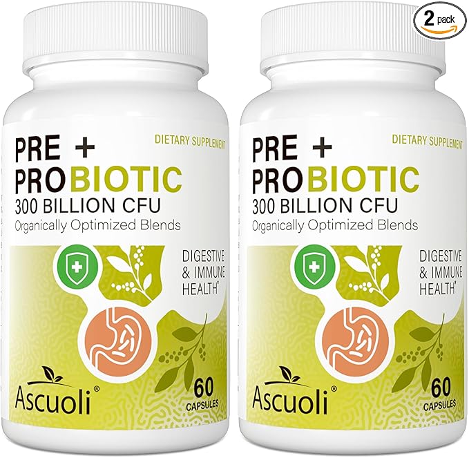 Probiotics for Women & Men - 300 Billion CFU, 22 Strains + 15 Organic Herbs Prebiotics Blend, Daily Probiotic for Digestive Health, Immune, Gut, Bloating - 120 Vegetarian Capsule (120-Days Supply)