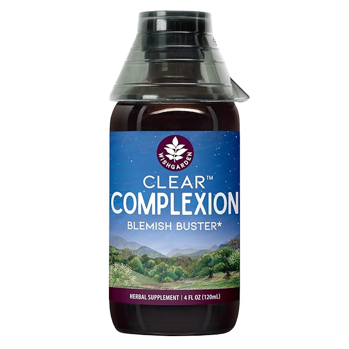WishGarden Herbs Clear Complexion Blemish Buster - Plant-Based Acne Supplement with Calendula, Burdock & Dandelion Supports Healthy Kidney, Liver & Lymphatic Function, Healthy Skin Supplement, 4oz