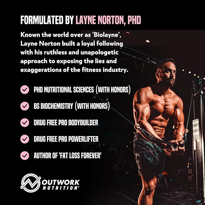 Outwork Nutrition Build Whey Protein Isolate Powder - Low Lactose, Gluten-Free Protein Powder for Muscle Growth & Workout Recovery, Backed by Science, Strawberry, 1.8lbs