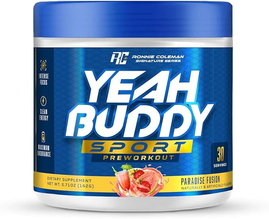 Ronnie Coleman Signature Series New Pre Workout Powder for Women & Men, Preworkout w/Amino Acid Beta Alanine, L Citrulline, Caffeine for Energy Support, Endurance & Focus, Paradise Fusion 30 Serving